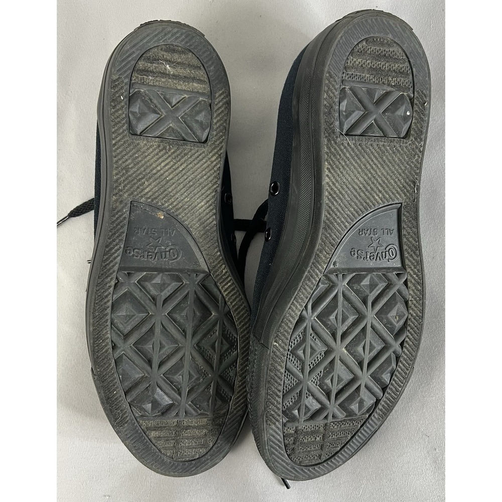 Converse Chuck Taylor All Star Low Top Black Monochrome Shoes Unisex M7 / W9 - Picture 8 of 10